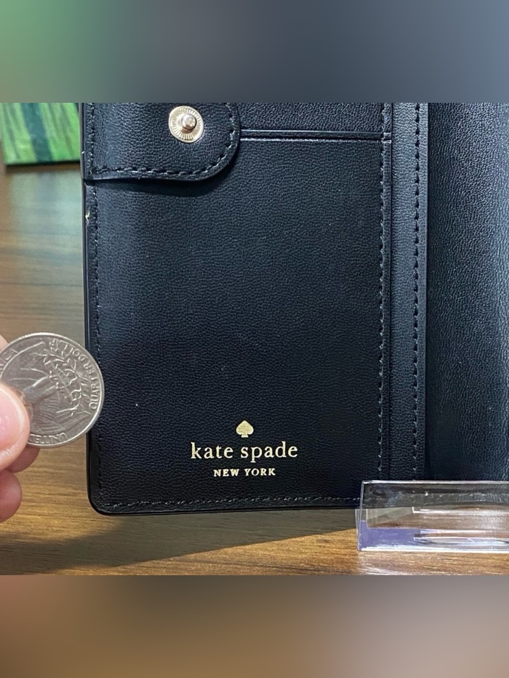 Kate Spade Saffiano Leather Black Wallet - Picture 9 of 10